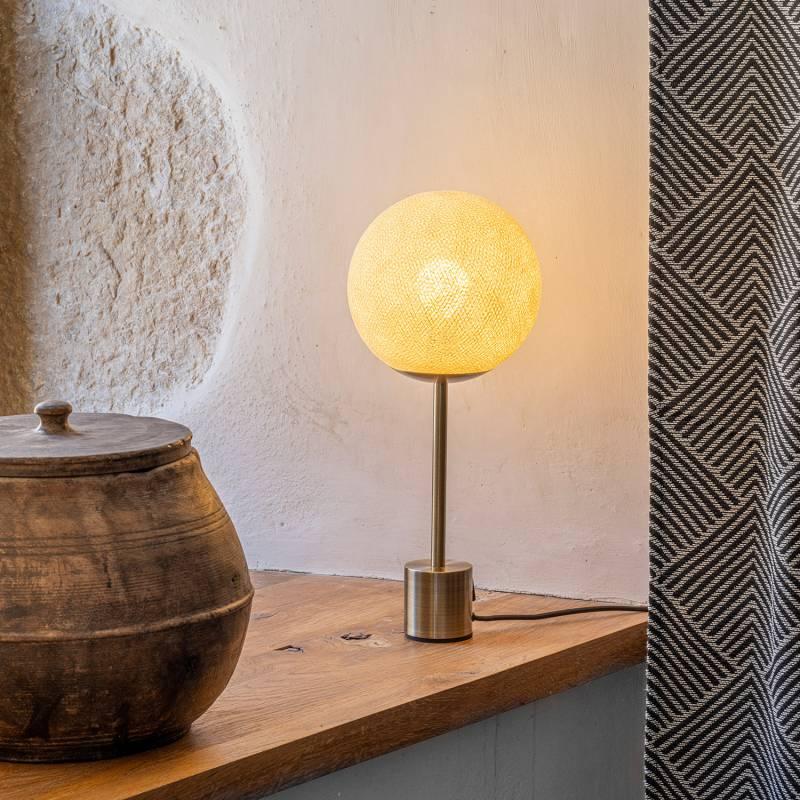 La Case De Cousin Paul Lampe APAPA Laiton - Ecru