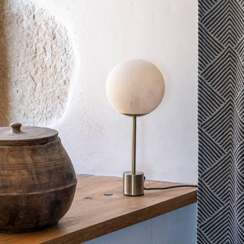 La Case De Cousin Paul Lampe APAPA Laiton - Ecru