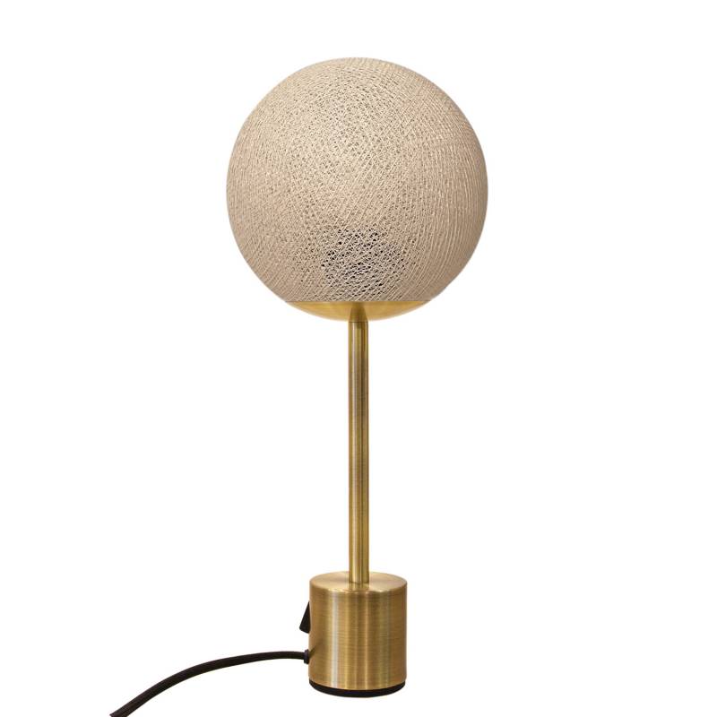 la case de cousin paul Lampe APAPA laiton - Ecru