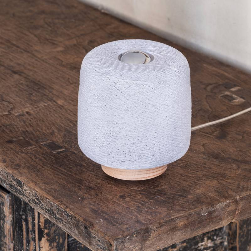 La Case De Cousin Paul Lampe à Poser Madison Blanc - Upcycling