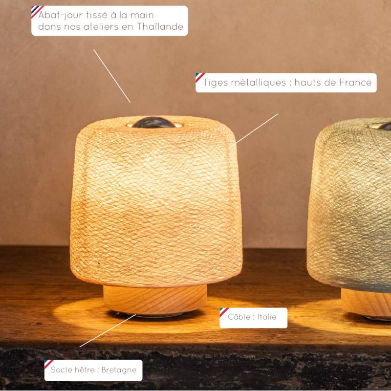 La Case De Cousin Paul Lampe à Poser Madison Vert De Gris - Upcycling