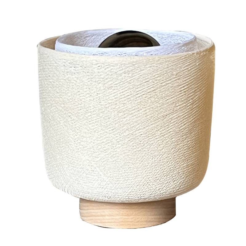 la case de cousin paul Lampe à poser Tulipe - écru et blanc