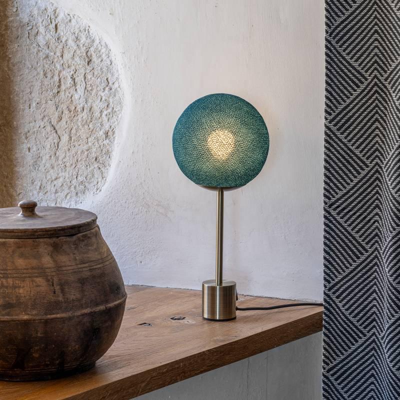 La Case De Cousin Paul Lampe APAPA Laiton - Bleu Paon