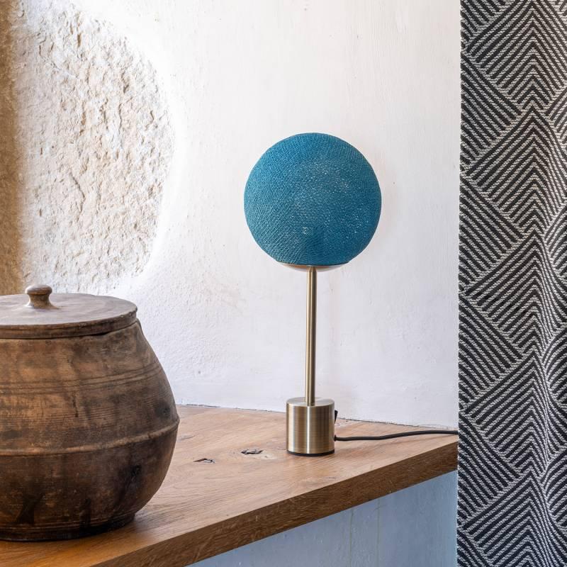 La Case De Cousin Paul Lampe APAPA Laiton - Bleu Paon