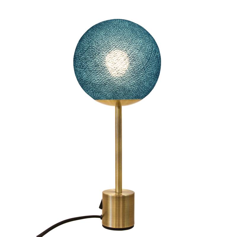 La Case De Cousin Paul Lampe APAPA Laiton - Bleu Paon
