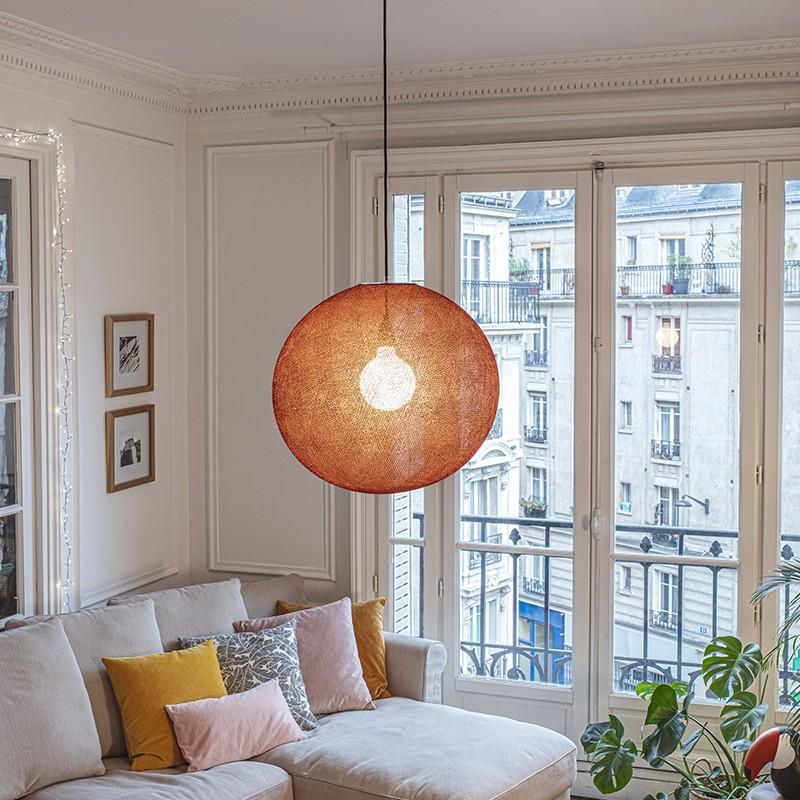 La Case De Cousin Paul Luminaire Boule Globe Light XL Terracotta Ø 50cm