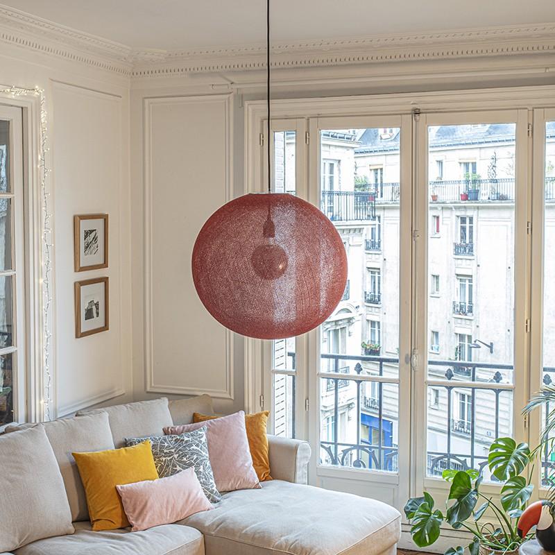 La Case De Cousin Paul Luminaire Boule Globe Light XL Terracotta Ø 50cm