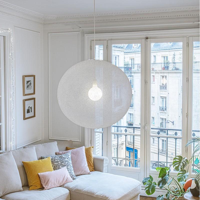 La Case De Cousin Paul Luminaire Boule Globe Light XXL Blanc Ø 67cm