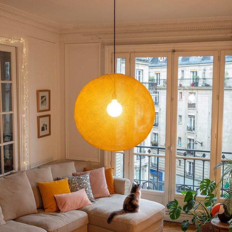 La Case De Cousin Paul Luminaire Boule Globe Light XXL Tabac Ø 67cm