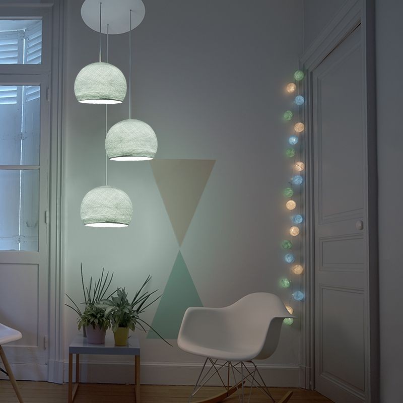 La Case De Cousin Paul Plafonnier 3 Blanc Coupoles S Uni Azur