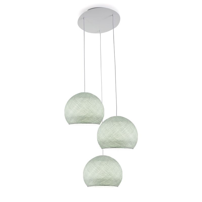 La Case De Cousin Paul Plafonnier 3 Blanc Coupoles S Uni Gris Perle