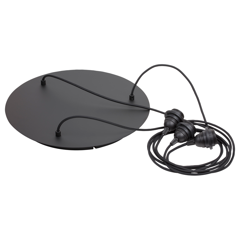 La Case De Cousin Paul Plafonnier 3 Gris Anthracite Mat