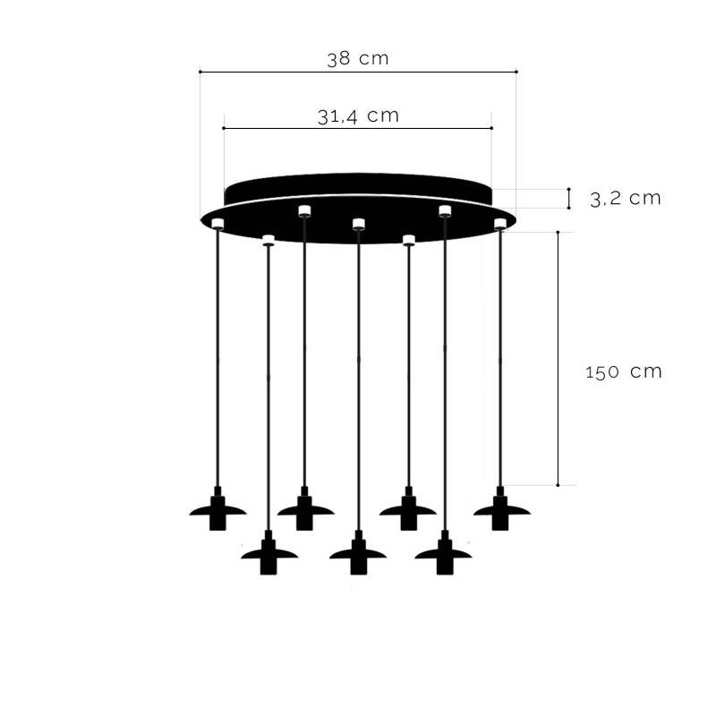 La Case De Cousin Paul Plafonnier Apapa Blanc 7 Globes - Beige