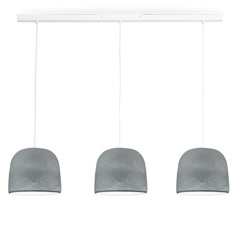 La Case De Cousin Paul Rail Blanc 3 Cloches Gris Perle