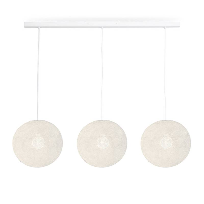 La Case De Cousin Paul Rail Blanc 3 Globes Blanc - ø31cm
