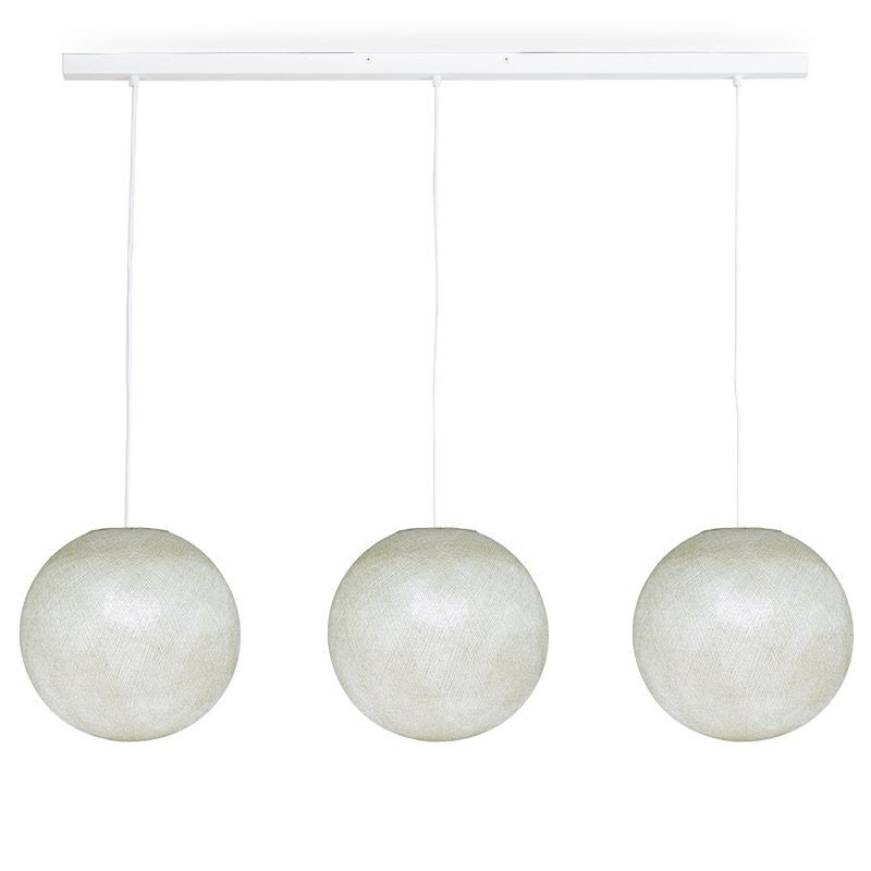 La Case De Cousin Paul Rail Blanc 3 Globes S Ivoire