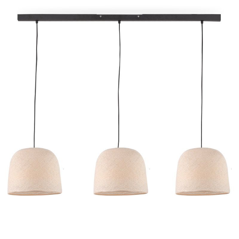 la case de cousin paul Rail gris anthracite 3 cloches écru