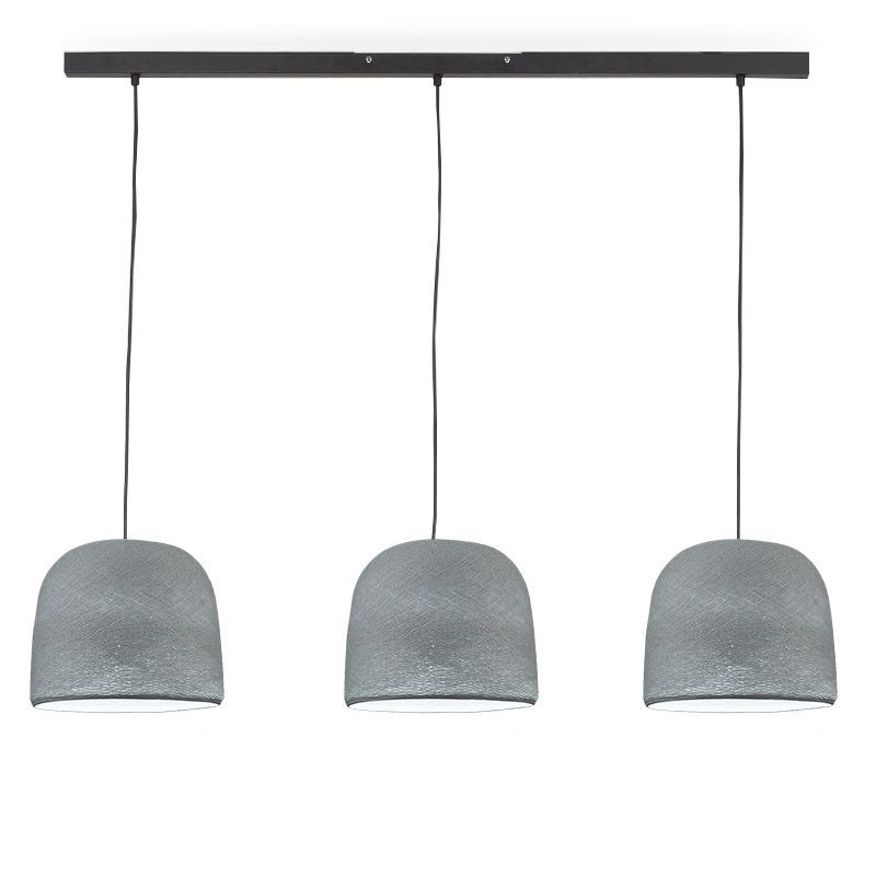 La Case De Cousin Paul Rail Gris Anthracite 3 Cloches Gris Perle