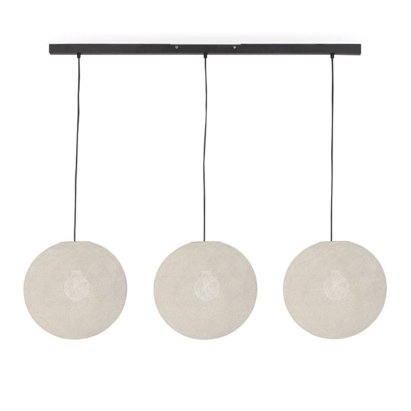 La Case De Cousin Paul Rail Noir 3 Globes écru - ø31cm
