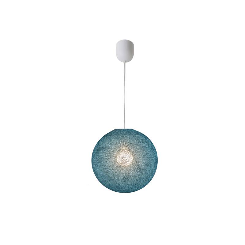 La Case De Cousin Paul Suspension Globe Light ø30cm Bleu Paon