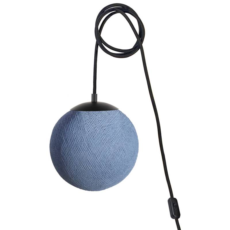 La Case De Cousin Paul Suspension Nomade Apapa - Denim - Interrupteur Côté Prise