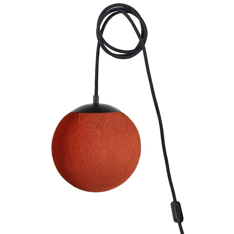 La Case De Cousin Paul Suspension Nomade Apapa - Orange Fifty - Interrupteur Côté Prise