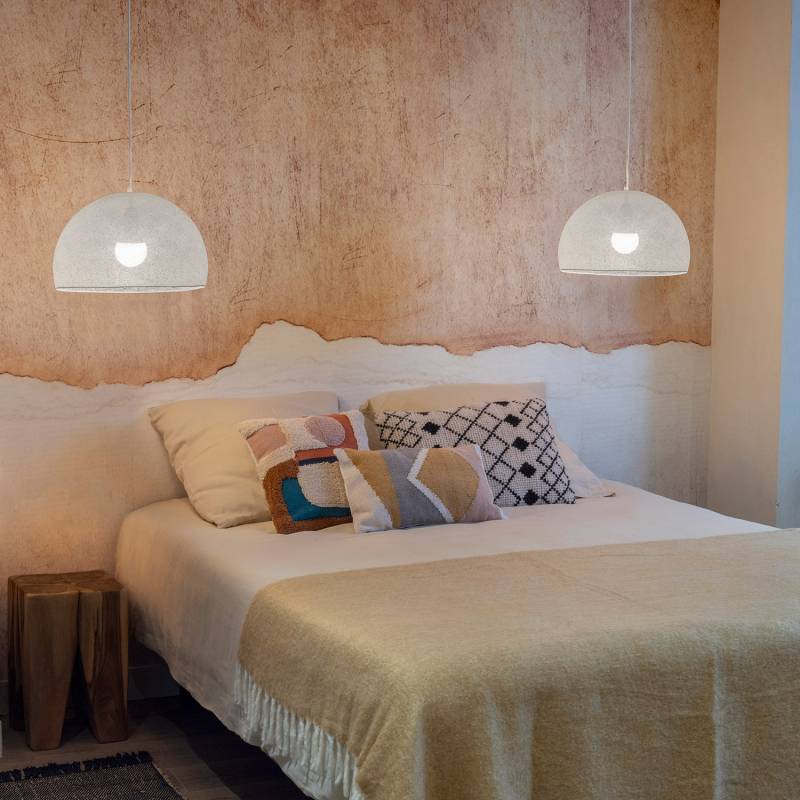 La Case De Cousin Paul Suspension Simple Coupole 38 Blanc