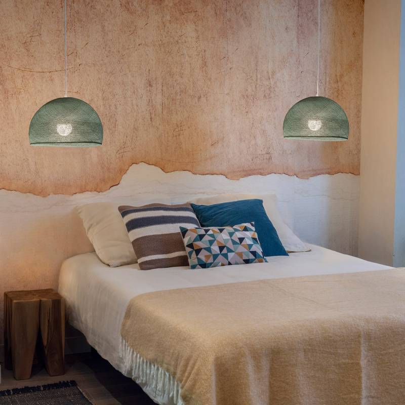 La Case De Cousin Paul Suspension Simple Coupole 38 Vert De Gris