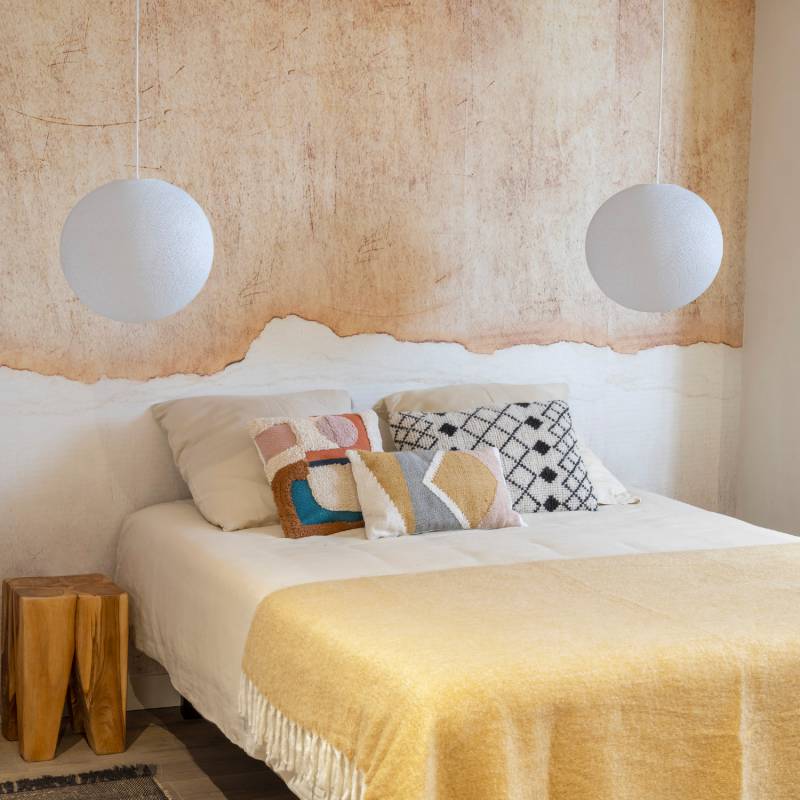 La Case De Cousin Paul Suspension Simple Globe 38 Blanc