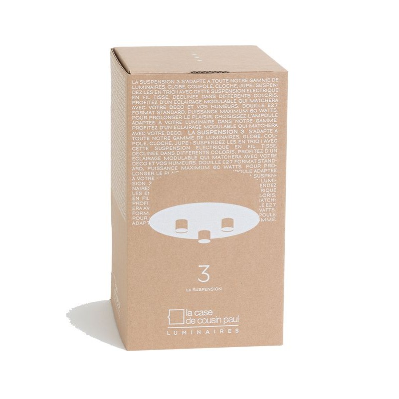 La Case De Cousin Paul Suspension Triple Acier Gris Anthracite Mat