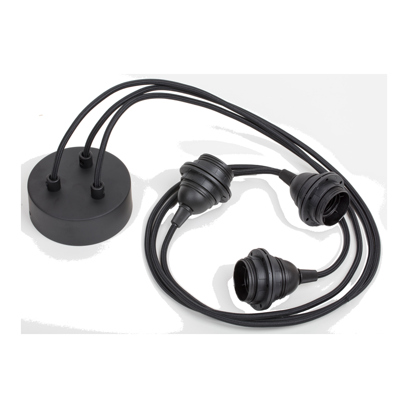 la case de cousin paul Suspension triple acier gris anthracite mat