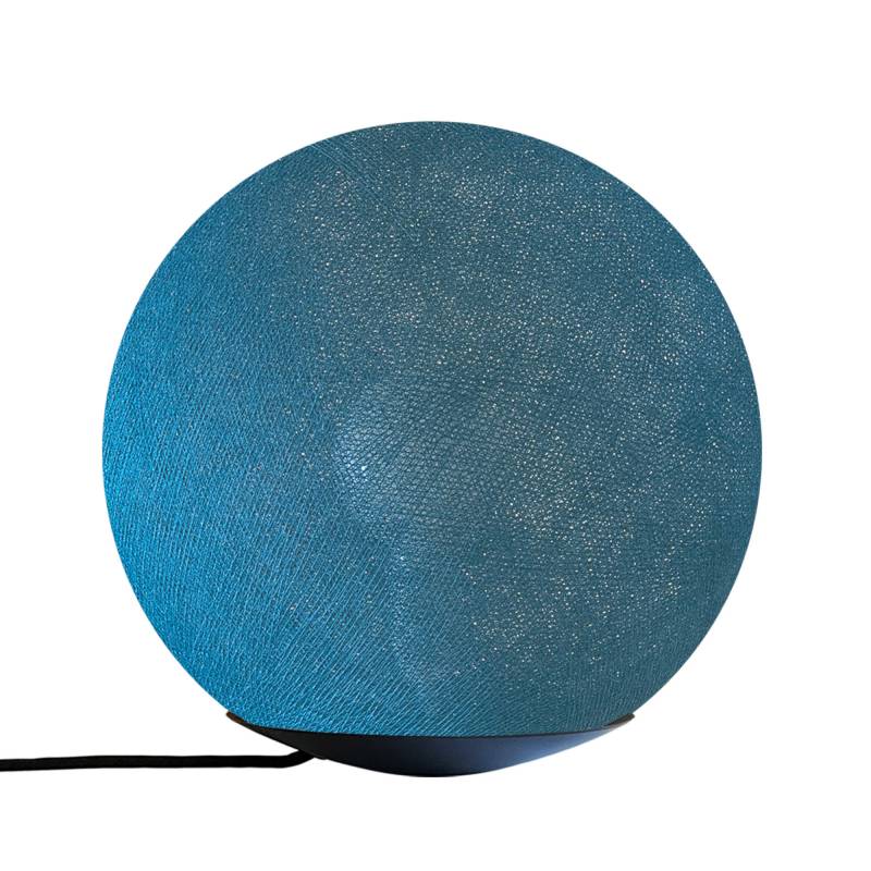 La Case De Cousin Paul Tango Lampe à Poser Magnétique Avec Globe Bleu Paon 25cm