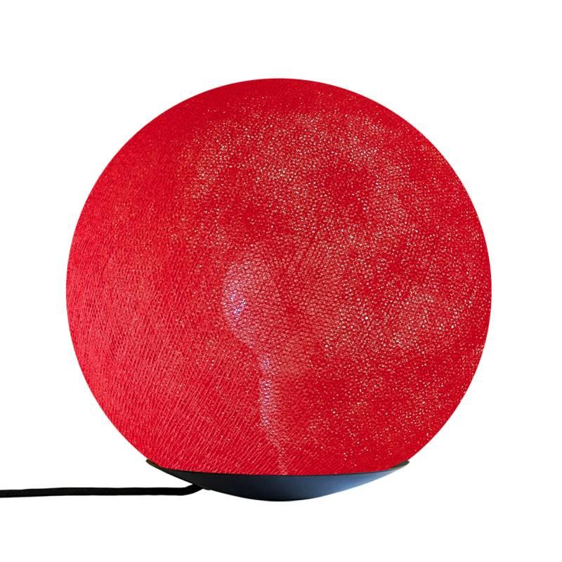 la case de cousin paul Tango lampe à poser magnétique avec globe rouge 25cm