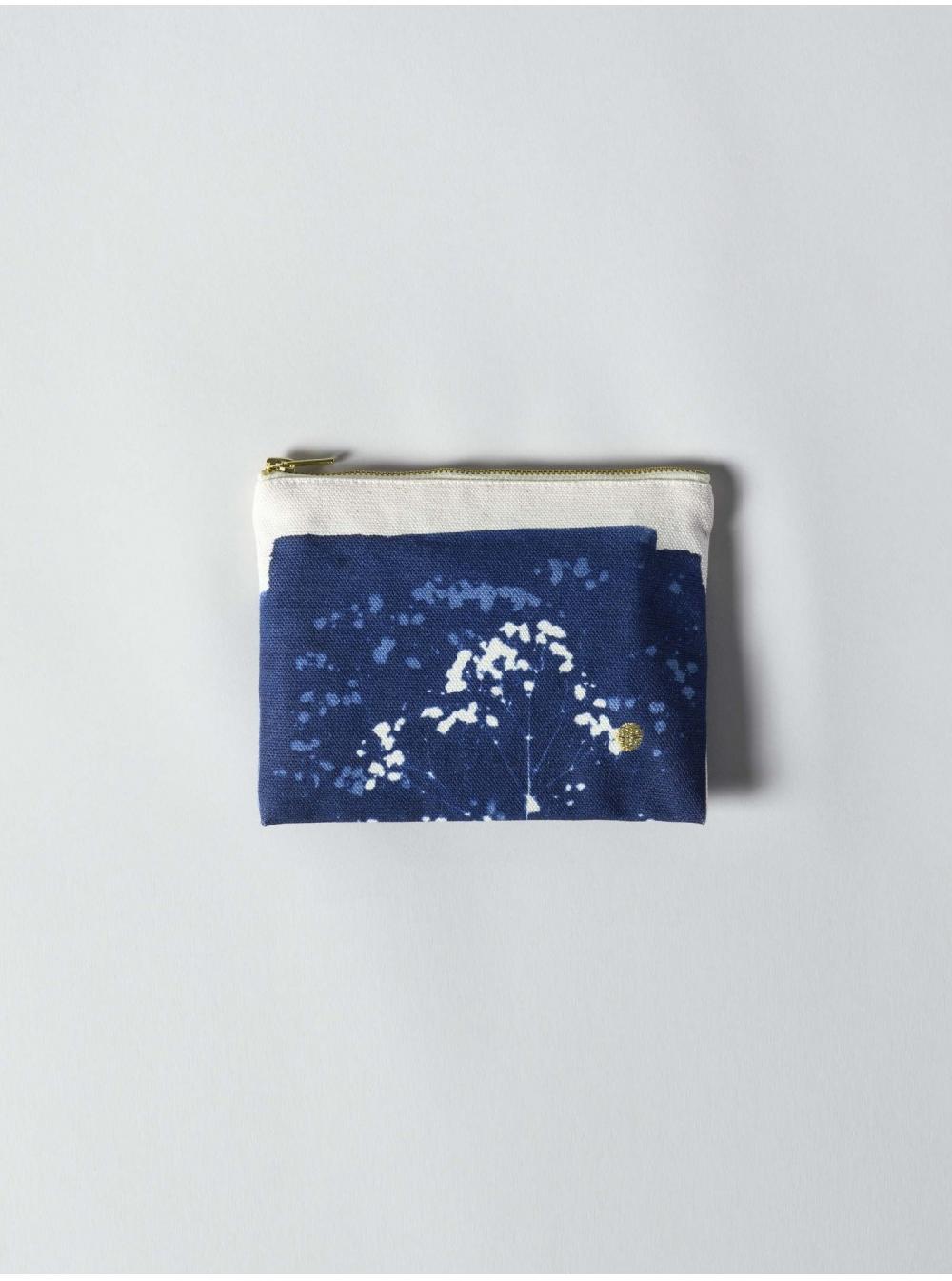 la cerise sur le gâteaux Moyenne pochette Cyanotype gypso 100% coton bio