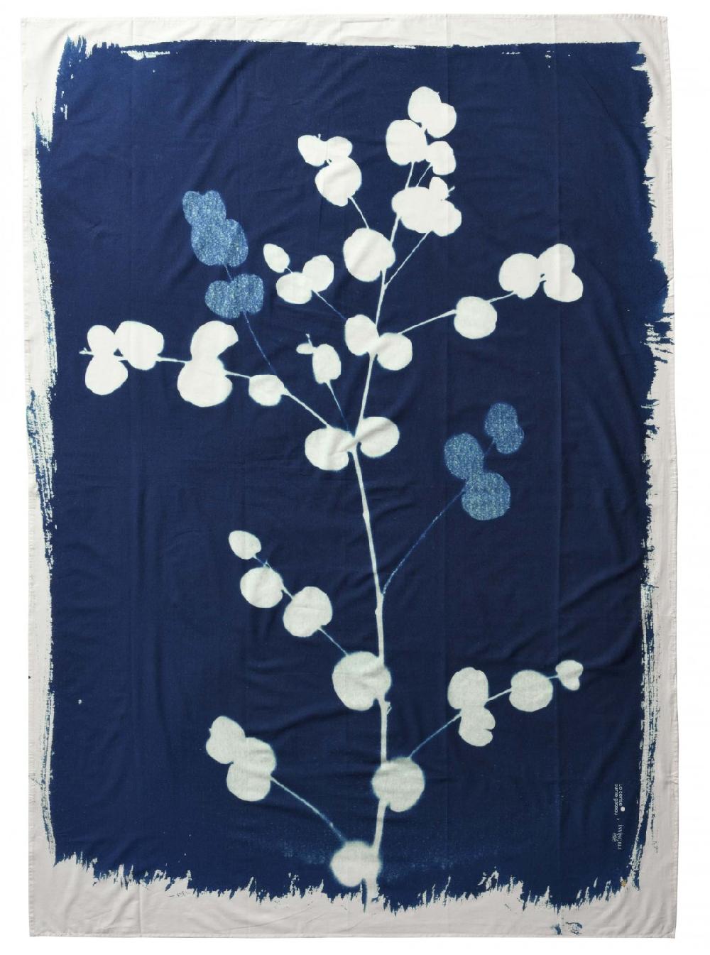 la cerise sur le gâteaux Paréo Cyanotype 100% voile de coton bio