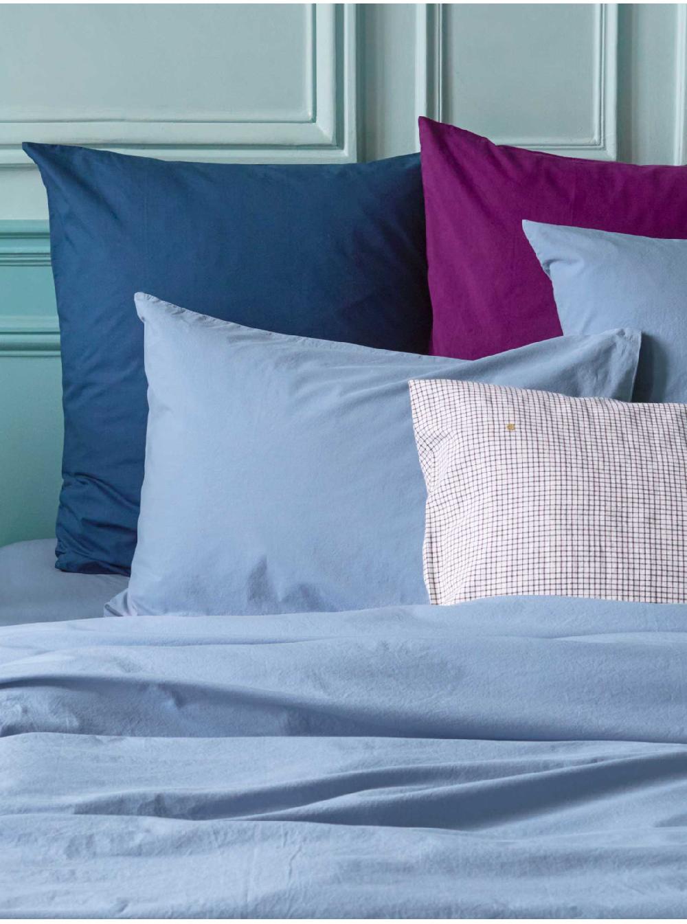 La Cerise Sur Le Gâteaux Taie D'oreiller Celeste 100% Percale De Coton Bio