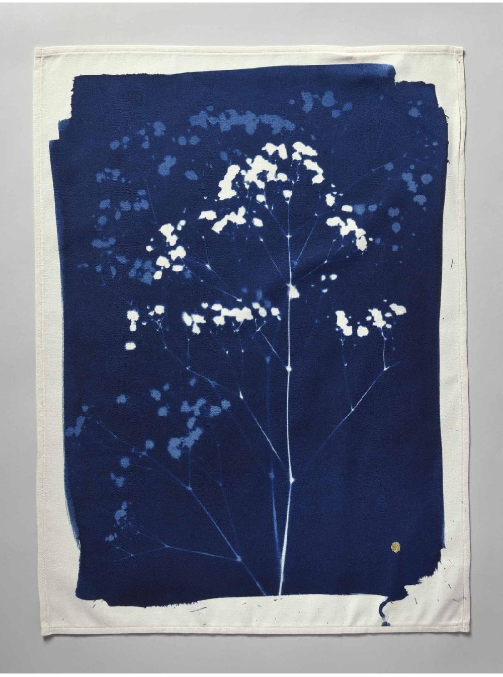 la cerise sur le gâteaux Torchon Cyanotype 100% coton bio