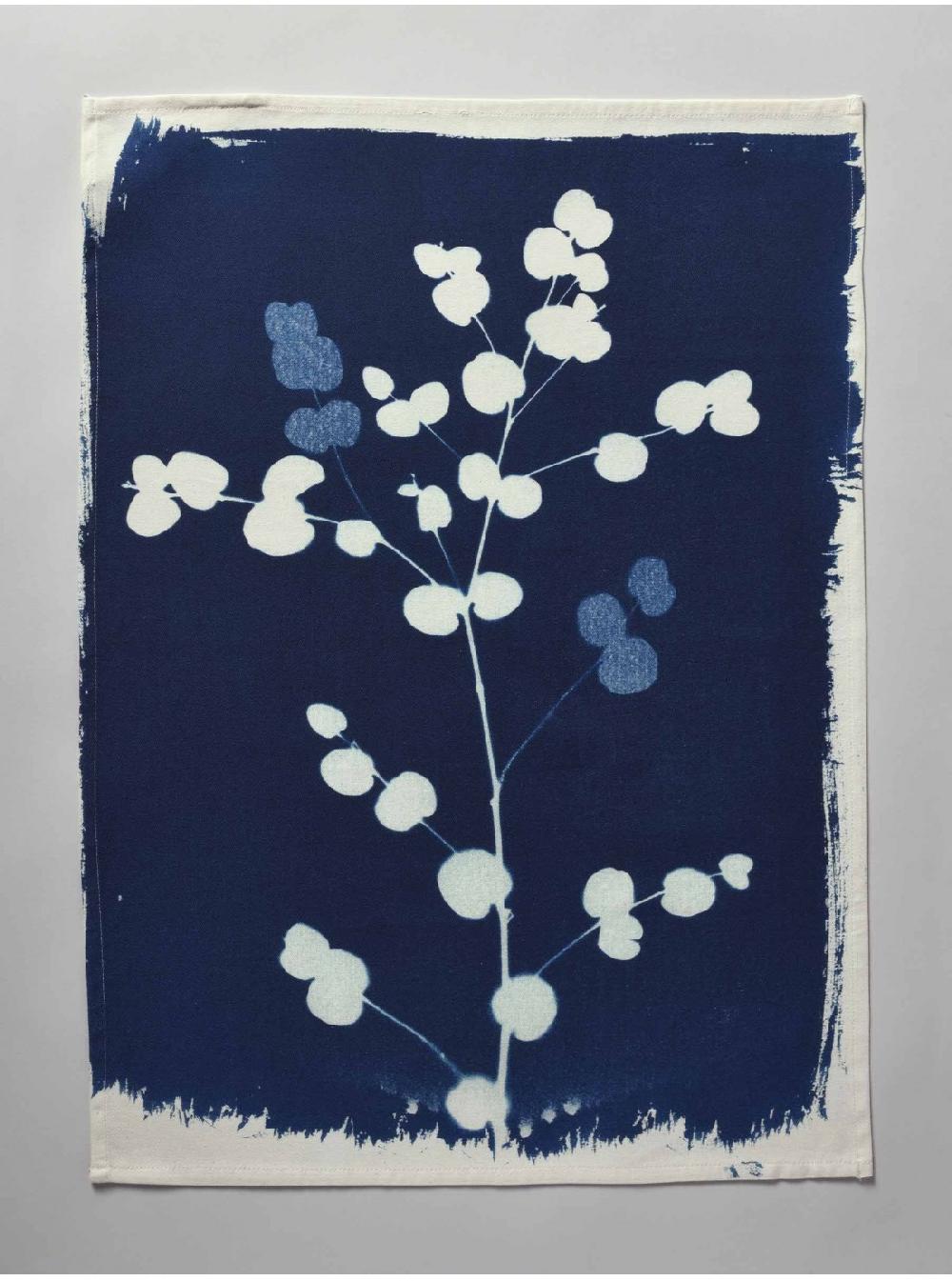 la cerise sur le gâteaux Torchon Cyanotype 100% coton bio