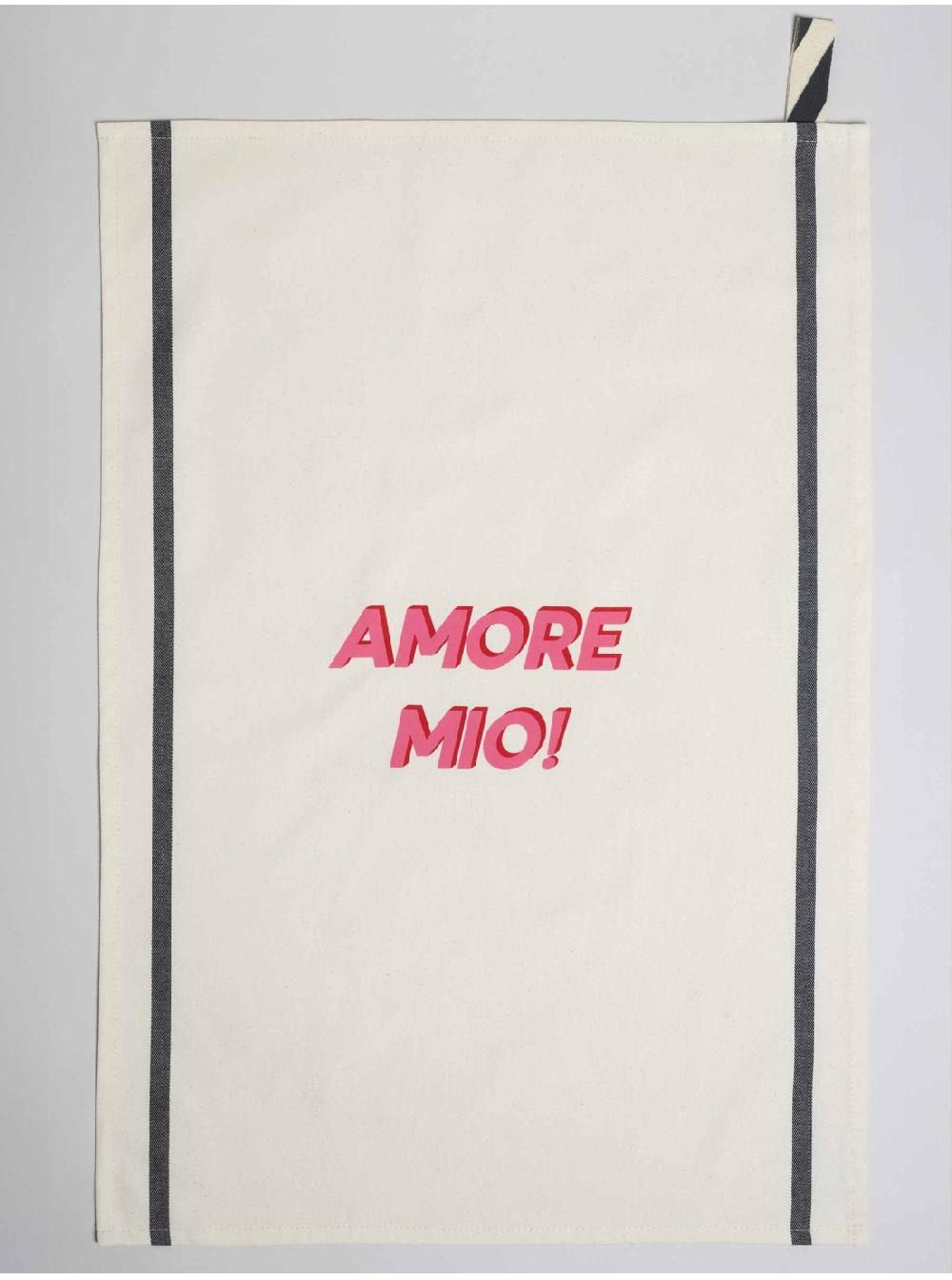 la cerise sur le gâteaux Torchon Imprimé amore 100% coton bio