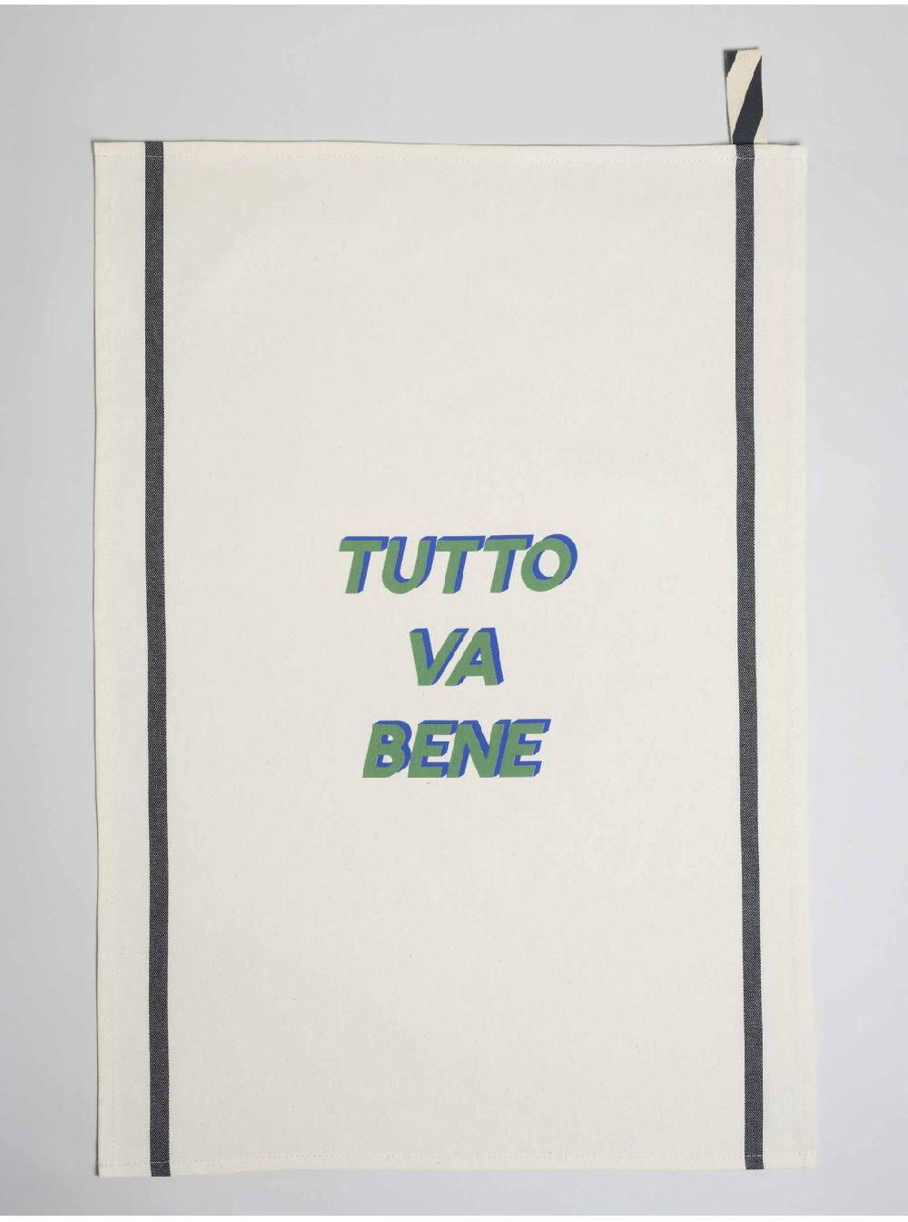 la cerise sur le gâteaux Torchon Imprimé tutto 100% coton bio