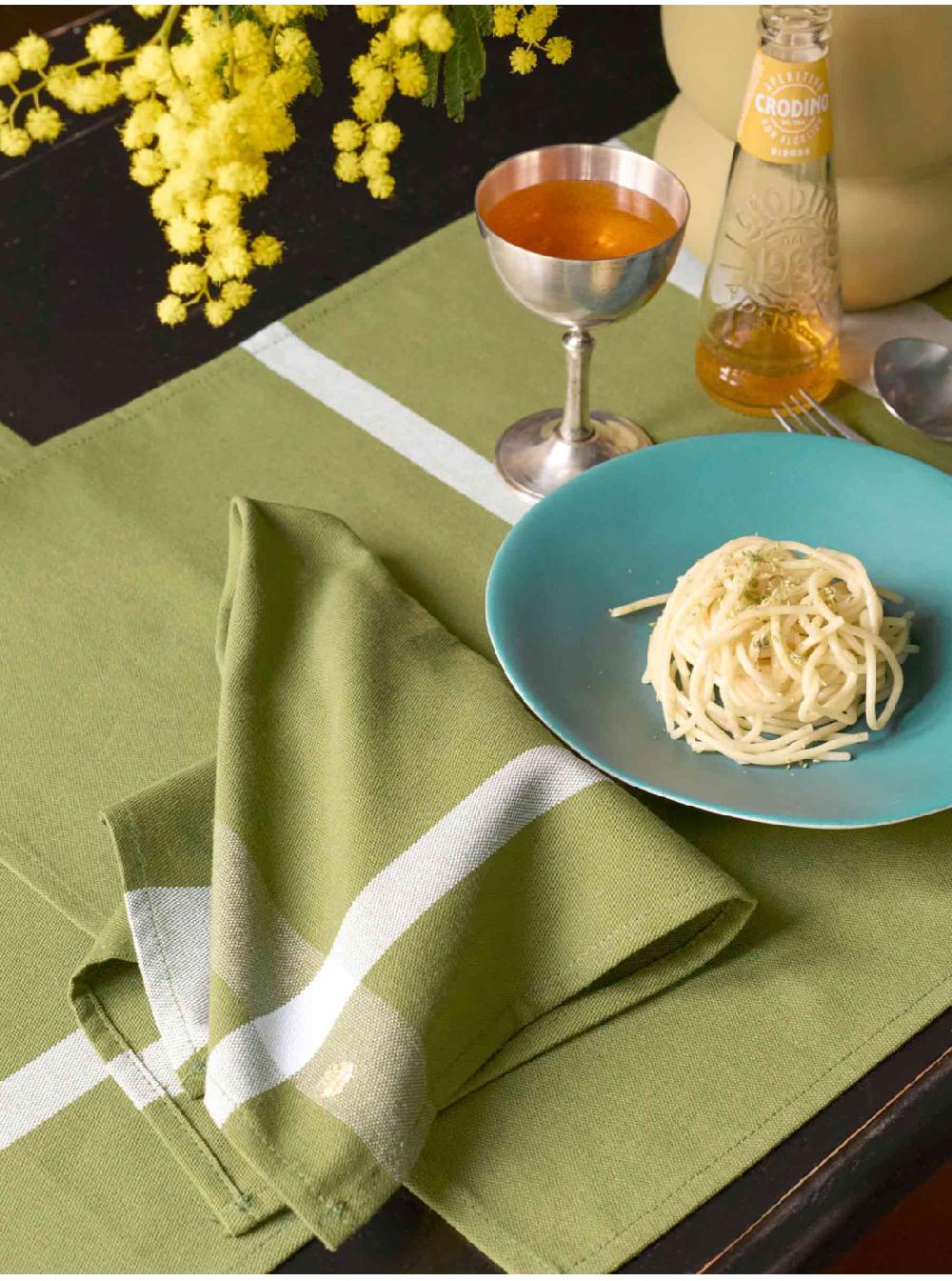 La Cerise Sur Le Gâteaux X2 Serviettes De Table La Nonna 100% Coton Bio