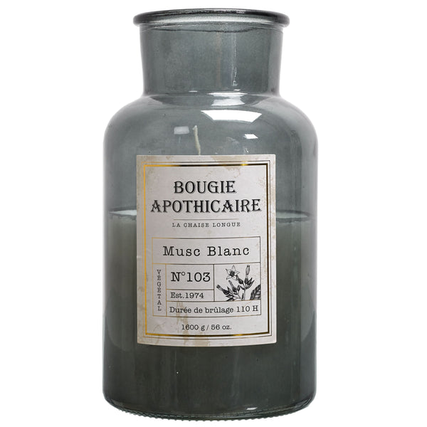 La Chaise Longue BOUGIE APOTHICAIRE MUSC BLANC 25 CM