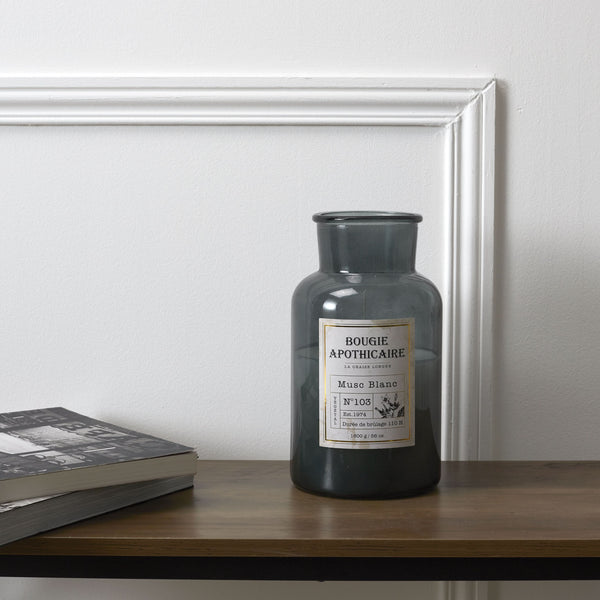 la chaise longue BOUGIE APOTHICAIRE MUSC BLANC 25 CM