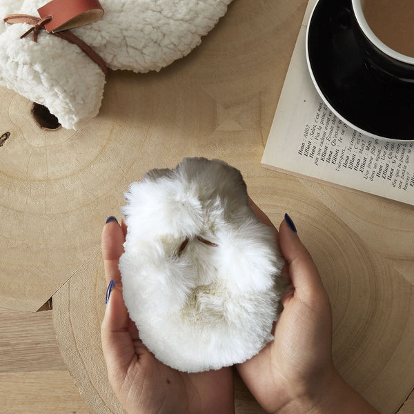 la chaise longue CHAUFFERETTE POMPON FAUSSE FOURRURE