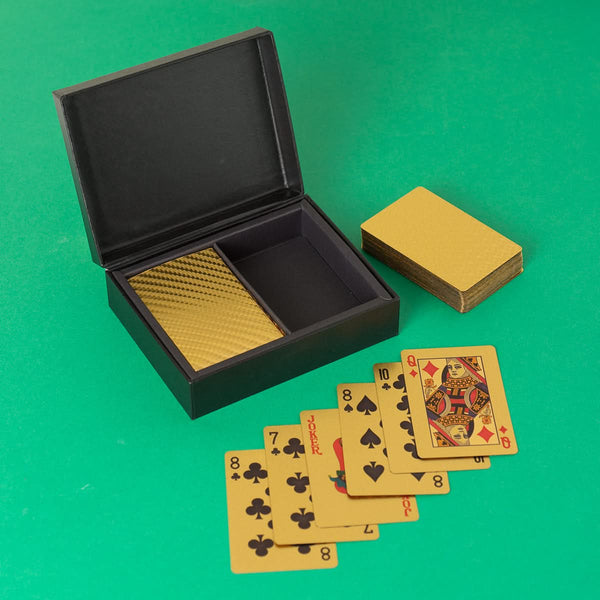La Chaise Longue COFFRET DE 2 JEUX DE CARTES DOREES