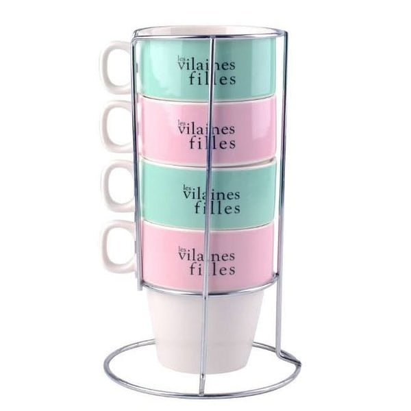 La Chaise Longue COFFRET DE 4 TASSES A CAFE AVEC SUPPORT