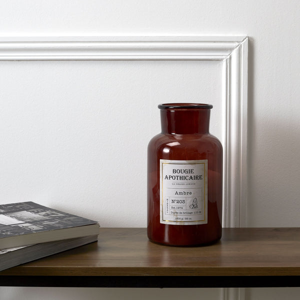 la chaise longue BOUGIE APOTHICAIRE AMBRE 25 CM