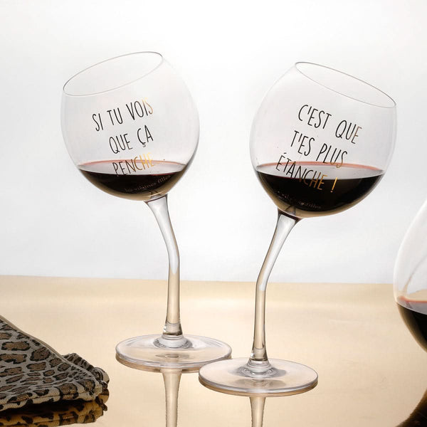 La Chaise Longue COFFRET 2 VERRES PENCHES DORES