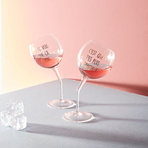 la chaise longue COFFRET 2 VERRES PENCHES DORES