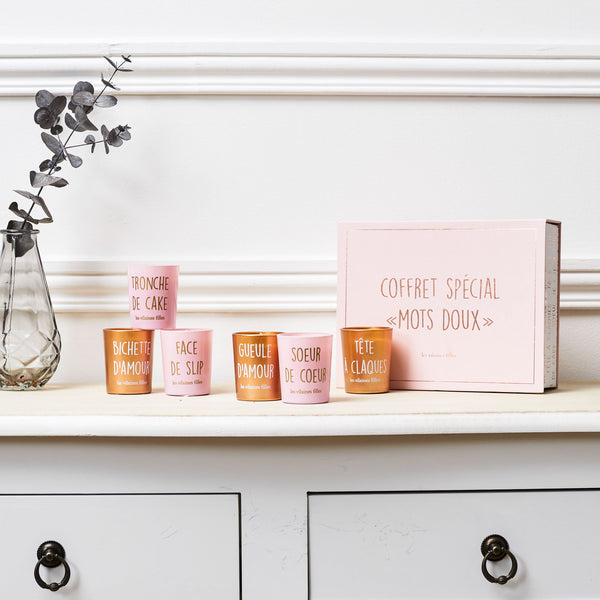 la chaise longue COFFRET BOUGIE MOTS DOUX